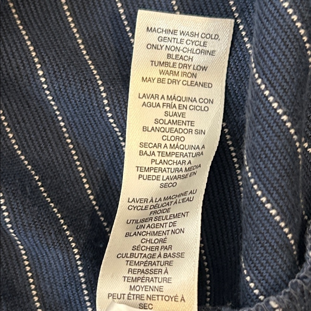 Chico's Blue White Striped 3/4 Length Sleeve Top Chico’s Size 1 = US Size M - Picture 6 of 7